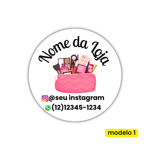 Pague 120 Leve 200 - Adesivos Logotipo Com Maquiagem (4 cm)