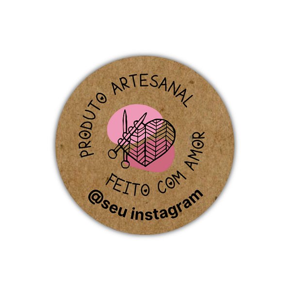 Pague 120 Leve 180 Adesivos - Produto artesanal feito com amor (kraft)
