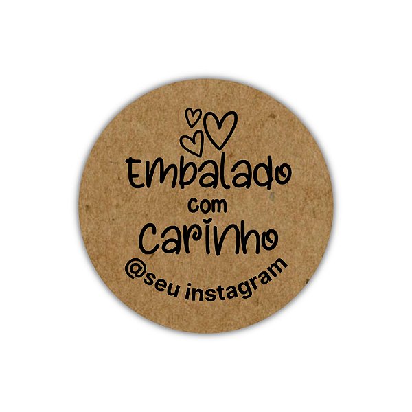 Pague 120 Leve 180 Adesivos - Embalado com Carinho (kraft)
