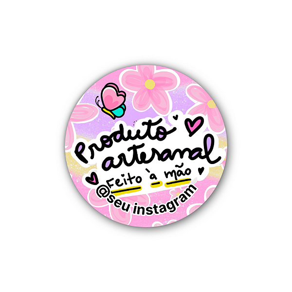 48 Adesivos c/ Instagram - Produto Artesanal Feito à Mão