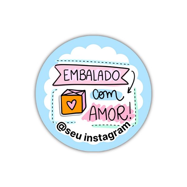 120 Adesivos - Embalado com Amor