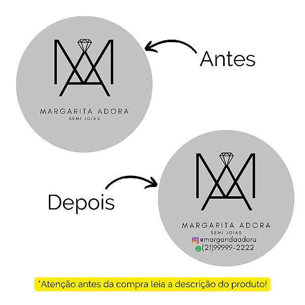 Acréscimo de Instagram e Whatsapp na Sua logotipo! (leia descrição)