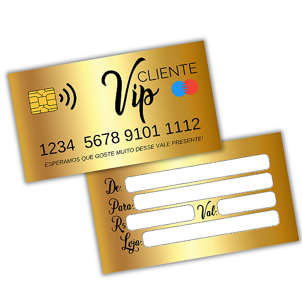 QUEIMA DE ESTOQUE - 25 und Cartão Cliente VIP - Vale Presente