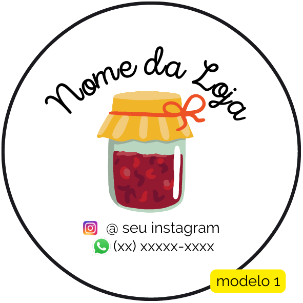 120 Adesivos Logotipo com Geleia (4 cm)