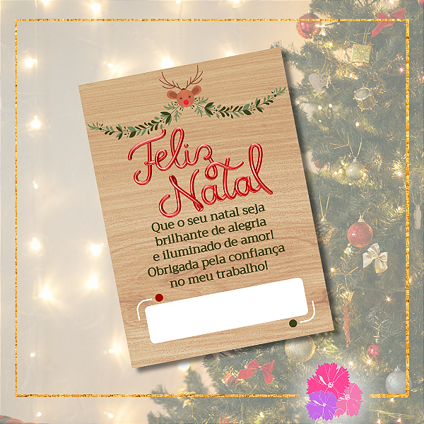 QUEIMA DE ESTOQUE - 50 und Panfleto Natal 2023 + 50 und Adesivos Com Instagram e WhatsApp - Modelo 1 (fundo madeira)