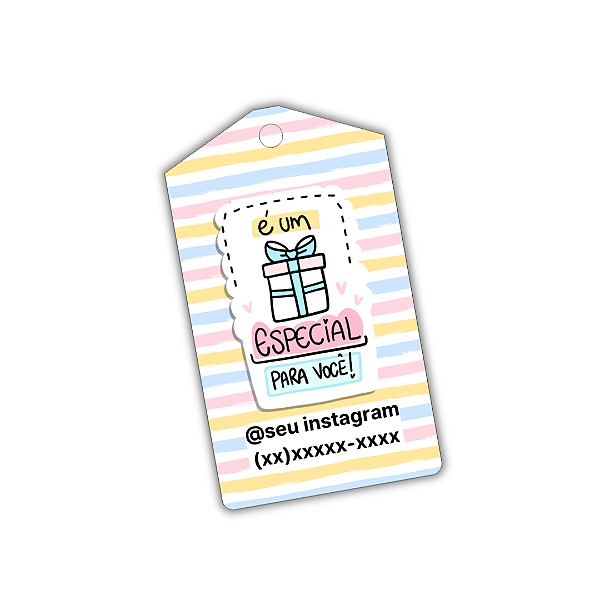 100 Tags - É Um Presente Especial Pra Você  7x4 cm
