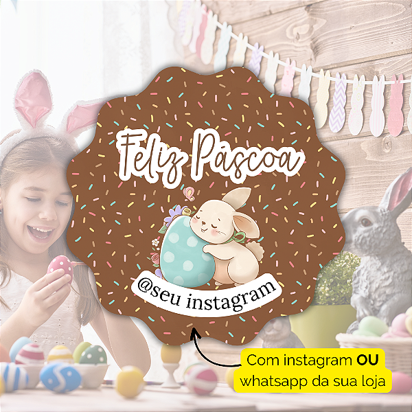 48 Adesivos Páscoa 2024 - Modelo 3