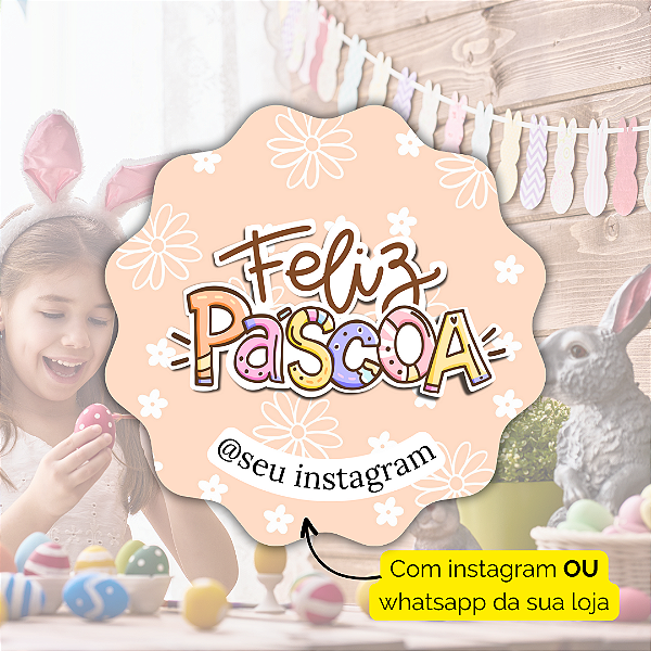 48 Adesivos Páscoa 2024 - Modelo 9