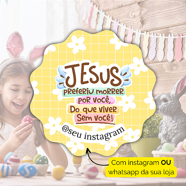 48 Adesivos Páscoa 2024 - Modelo 12