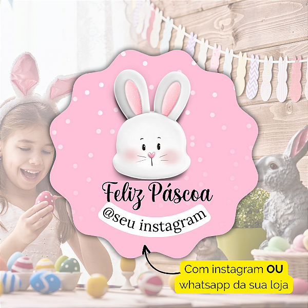 48 Adesivos Páscoa 2024 - Modelo 14