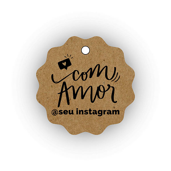 100 Tags Kraft - Com Amor 2