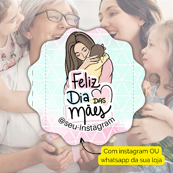 48 Adesivos Dia Das Maes 2024 - Modelo 1