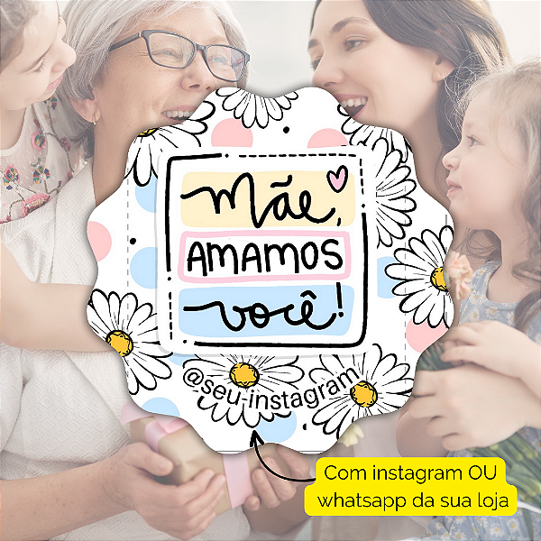 48 Adesivos Dia Das Maes 2024 - Modelo 4