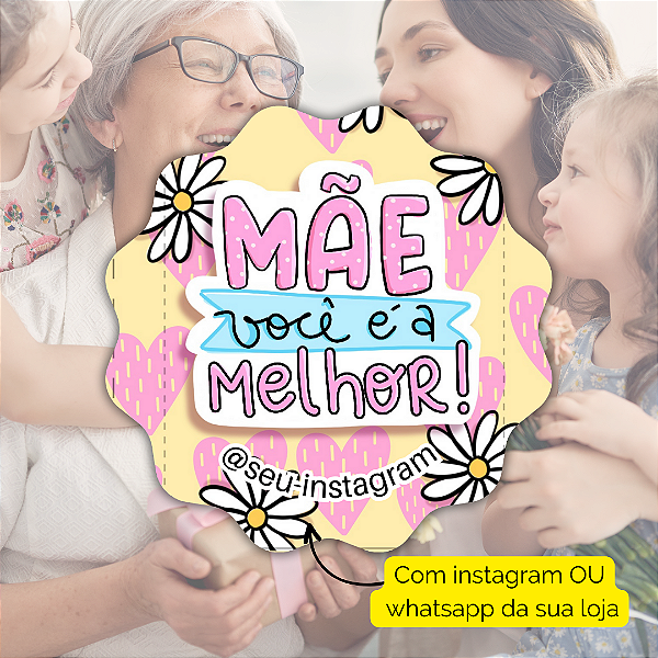 48 Adesivos Dia Das Mães 2024 - Modelo 5