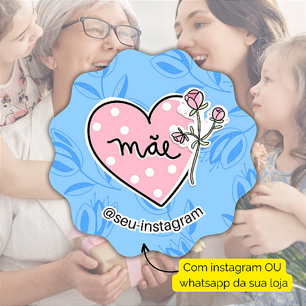 48 Adesivos Dia Das Mães 2024 - Modelo 16