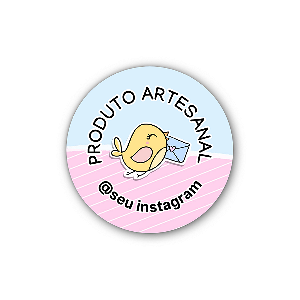 48 Adesivos c/ Instagram - Produto Artesanal (passarinho)