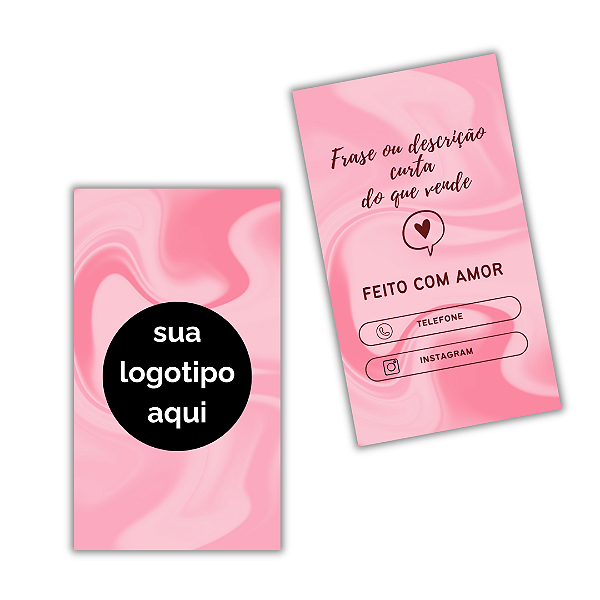 MODELO 5 - Cartão de Visita FRENTE E VERSO Com Texto, Instagram e Whatsapp