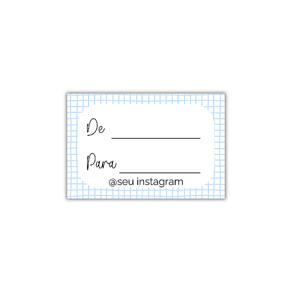 MODELO 10 - 50 Adesivos De: Para: Com Instagram