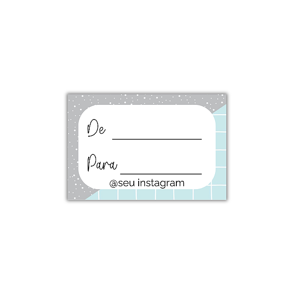 MODELO 22 - 50 Adesivos De: Para: Com Instagram