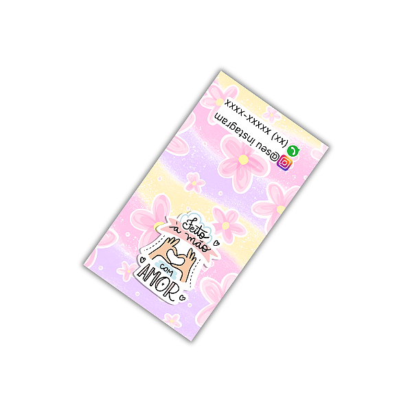 Lacre Adesivos - Feito À Mão Com Amor (9x5 cm)