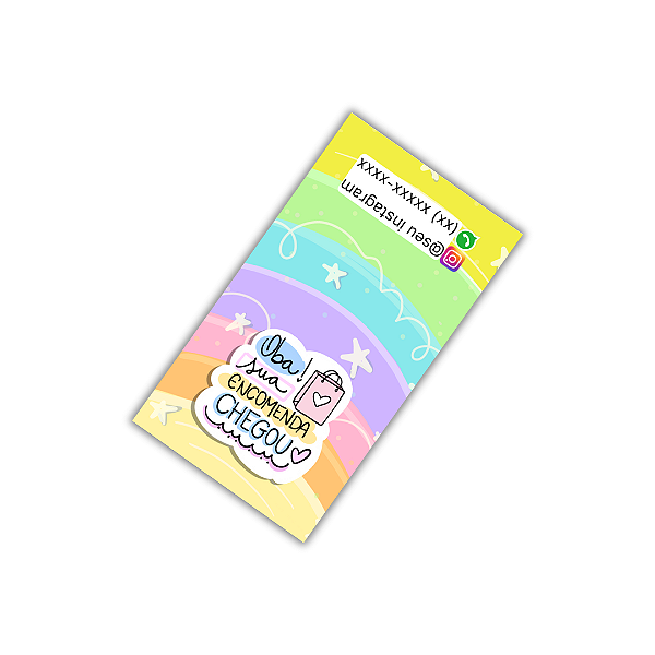 Lacre Adesivos - Oba Sua Encomenda Chegou! (9x5 cm)