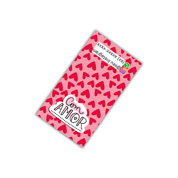 Lacre Adesivos - Com Amor (9x5 cm)