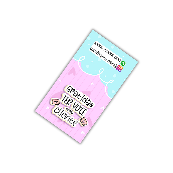 Lacre Adesivos - Gratidão Ter Você Como Cliente (9x5 cm)