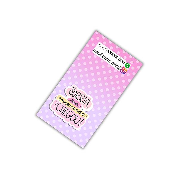 Lacre Adesivos - Sorria Sua Encomenda Chegou (9x5 cm)