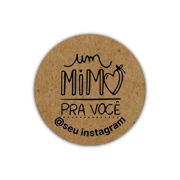 Pague 120 Leve 180 Adesivos - Um Mimo Pra Você (kraft)