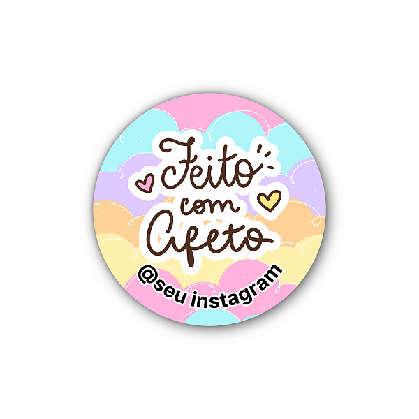 48 Adesivos c/ Instagram - Feito Com Afeto