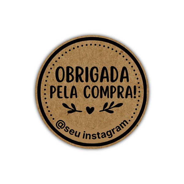 Pague 120 Leve 180 Adesivos - Obrigada pela compra 2 (kraft)