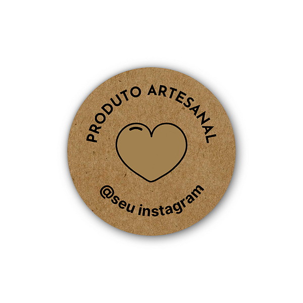 48 Adesivos c/ Instagram - Produto artesanal (kraft)