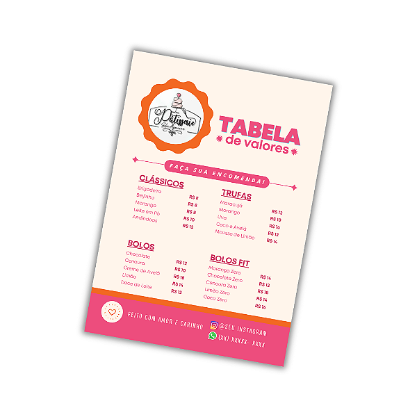 MODELO 6 - 500 und Panfleto 14x10 cm - PERSONALIZÁVEL