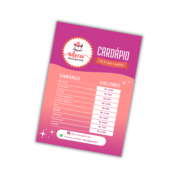 MODELO 7 - 500 und Panfleto 14x10 cm - PERSONALIZÁVEL