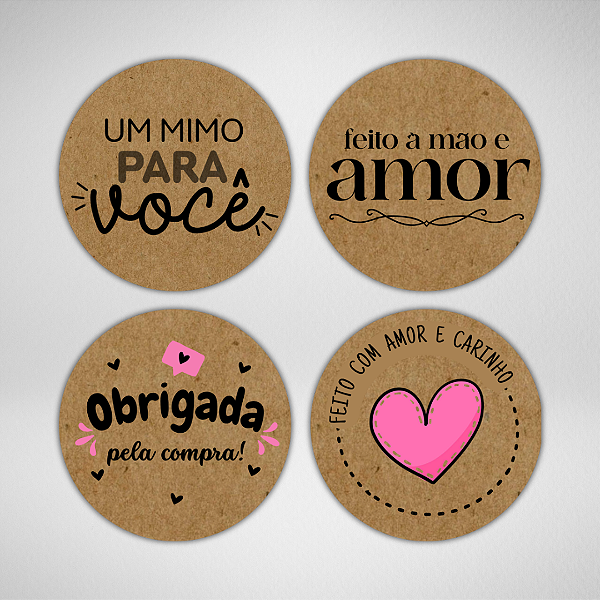 Nº 3 (KRAFT) - Combo 240 Adesivos de Embalagem