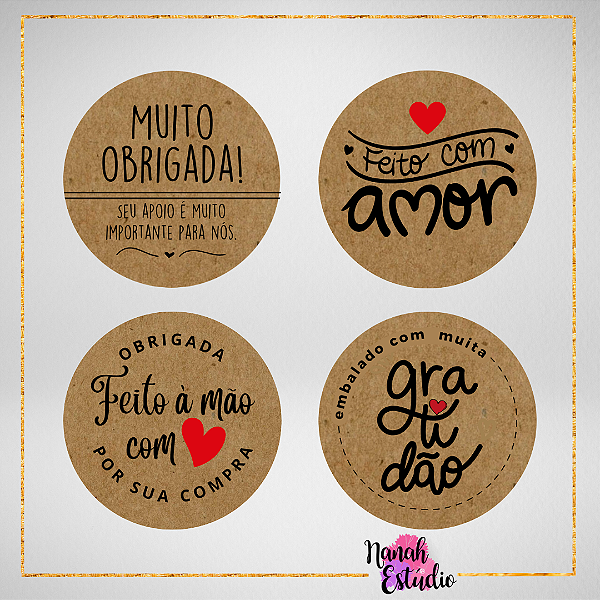 Nº 2 (KRAFT) - Combo 240 Adesivos de Embalagem