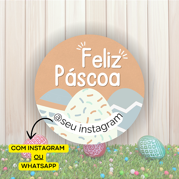 48 Adesivos Páscoa 2025 - Modelo 1