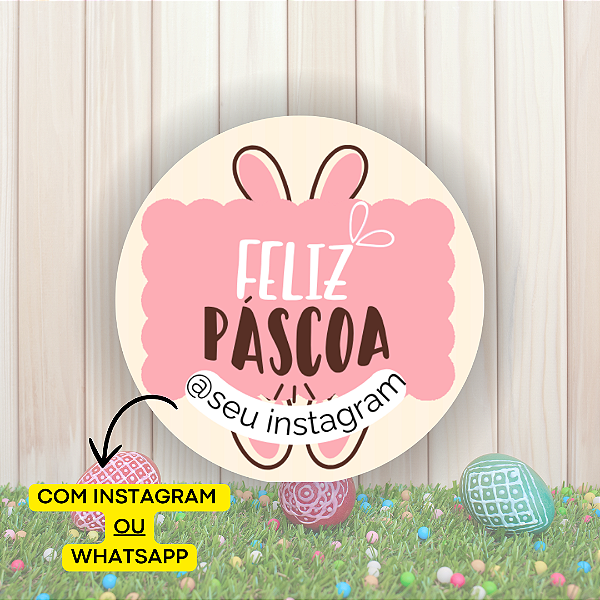 48 Adesivos Páscoa 2025 - Modelo 3