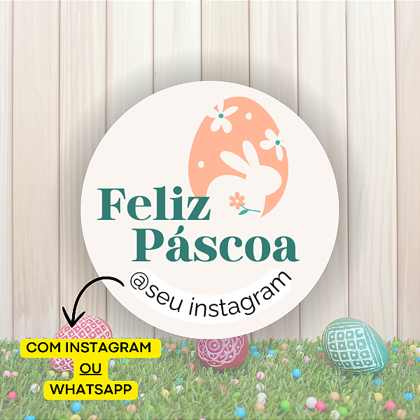 48 Adesivos Páscoa 2025 - Modelo 4