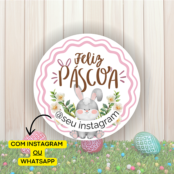 48 Adesivos Páscoa 2025 - Modelo 7