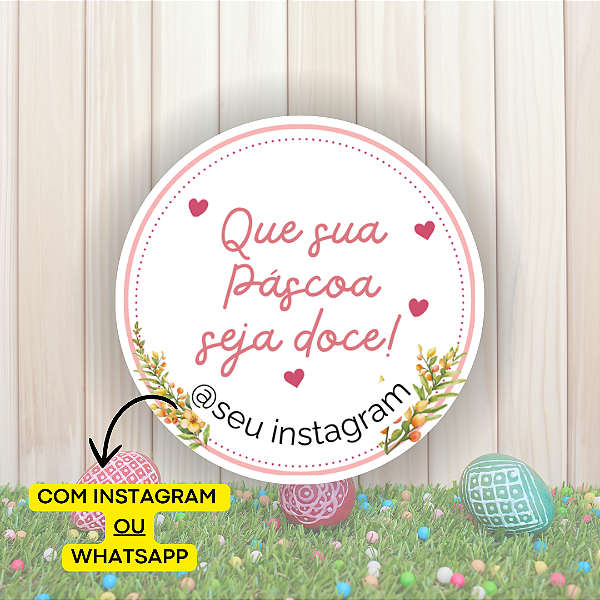 48 Adesivos Páscoa 2025 - Modelo 8