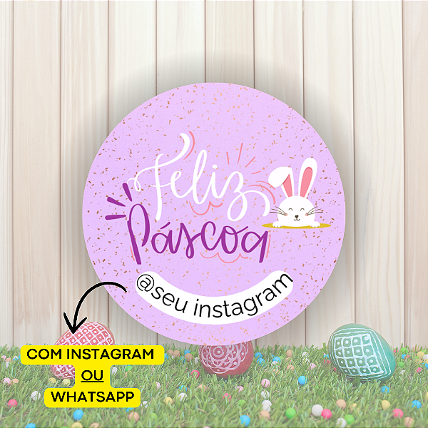 48 Adesivos Páscoa 2025 - Modelo 14