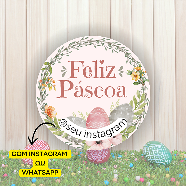 48 Adesivos Páscoa 2025 - Modelo 15