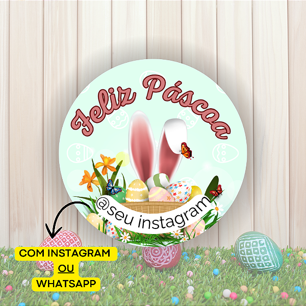 48 Adesivos Páscoa 2025 - Modelo 18
