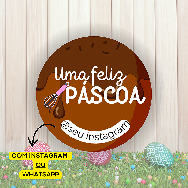 48 Adesivos Páscoa 2025 - Modelo 21