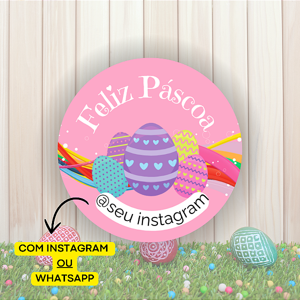 48 Adesivos Páscoa 2025 - Modelo 24