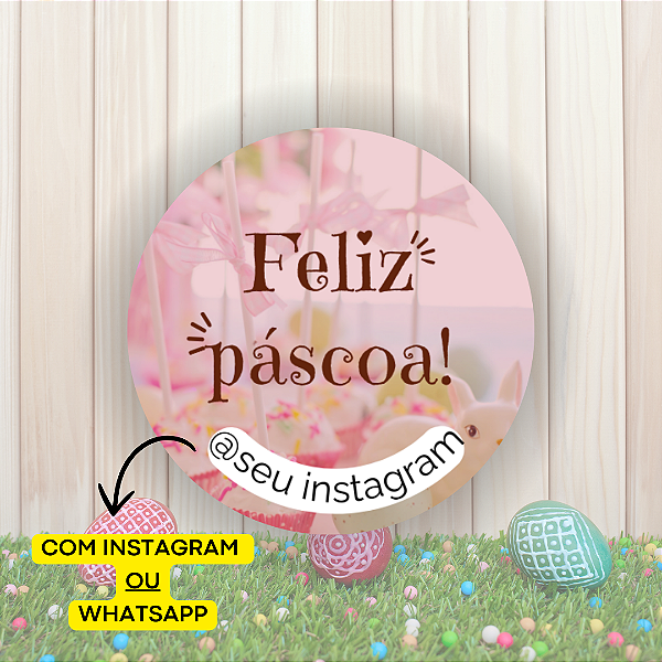 48 Adesivos Páscoa 2025 - Modelo 25