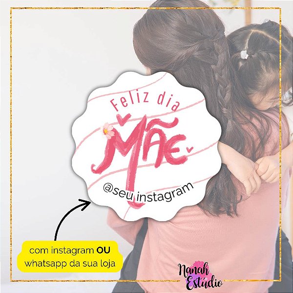 48 Adesivos Dia Das Mães 2025 - Modelo 3