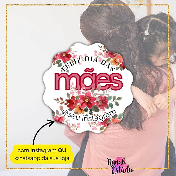 48 Adesivos Dia Das Mães 2025 - Modelo 4