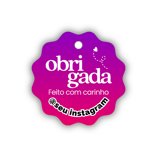 100 Tags - Obrigada Pela Compra (rosa,roxo) (5cm)